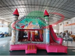 Party Bouncer Inflable Cinderella Jumping Castle con diapositiva