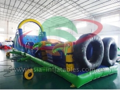 Outdoor Sport Games Inflatable Palm Tree Obstacle For Adult & Bungee Run Challenge