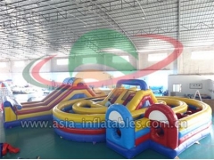 Instalación fácil Inflatable Children Park Obstaculo de atracciones