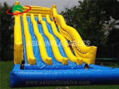 Outdoor Giant inflatable slide with pool