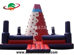 Cartoon Bouncer Mobile Rock Inflatable Climbing Wall For Outside Play