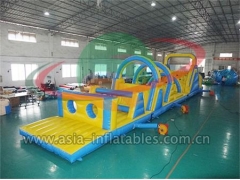 Custom Giant Playground Outdoor Inflatable Obstacle Course For Adults
