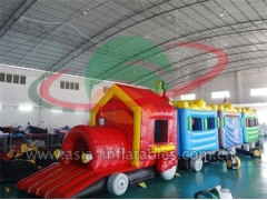 Instalación fácil Inflatable Train Maze And Tunnel Juegos para niños