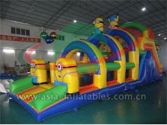 Hot Sell Minion Inflatable Obstacle Challenge For Children,Customized Yours Today
