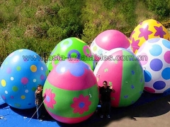 Huevos de Pascua inflables del globo de huevo de la publicidad inflable de encargo de la impresión para la decoración del festival y juegos deportivos interactivos