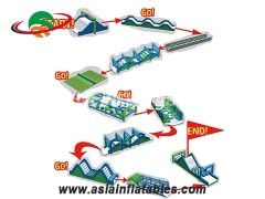 Hot Selling Inflatable Assault Obstacle Courses For School Training